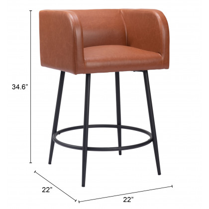 ZUO Horbat Counter Stool (Set of 2) - Brown
