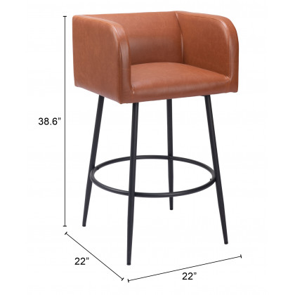 ZUO Horbat Barstool (Set of 2) - Brown