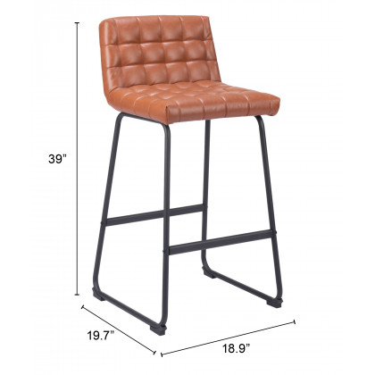 ZUO Pago Barstool (Set of 2) - Brown