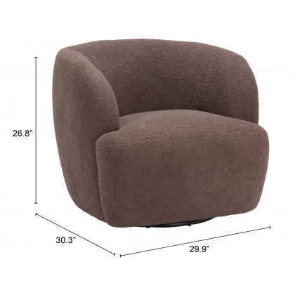 ZUO Govan Swivel Chair - Brown