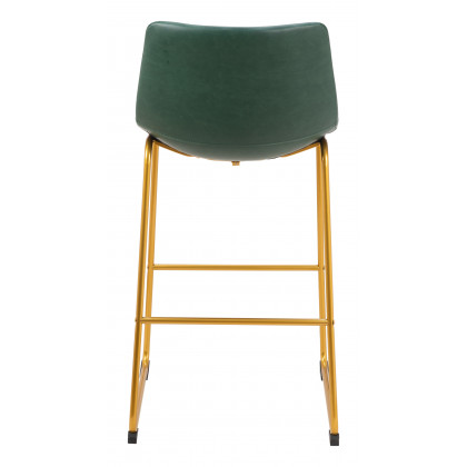 ZUO - Augusta Barstool (Set of 2) in Green/Gold