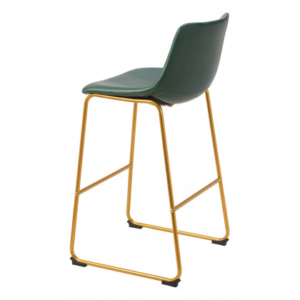 ZUO - Augusta Barstool (Set of 2) in Green/Gold