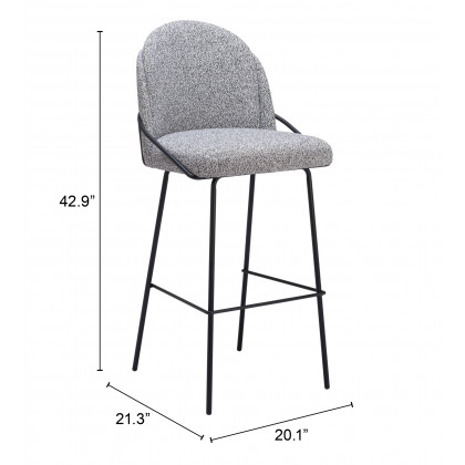 ZUO Jambi Barstool (Set of 2) - Black/White