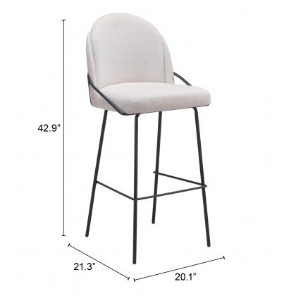 ZUO Jambi Barstool (Set of 2) - Ivory