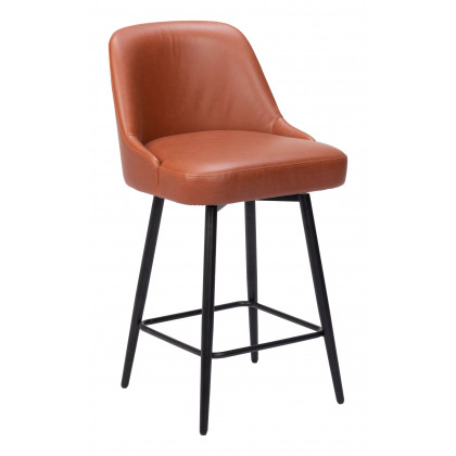 ZUO Keppel Swivel Counter Stool - Brown