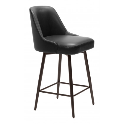ZUO Keppel Swivel Counter Stool - Black/Bronze