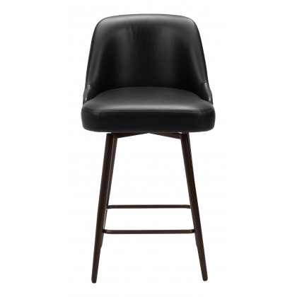 ZUO Keppel Swivel Counter Stool - Black/Bronze