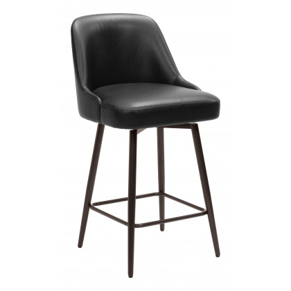 ZUO Keppel Swivel Counter Stool - Black/Bronze