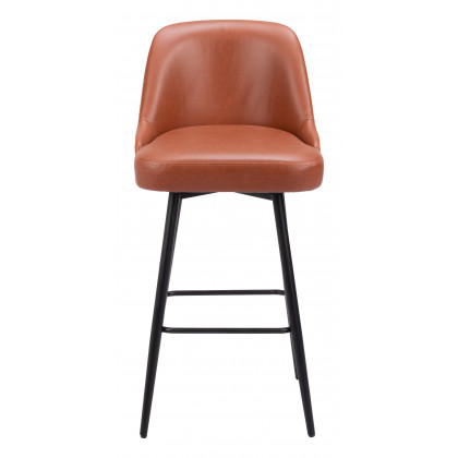 ZUO Keppel Swivel Barstool - Brown