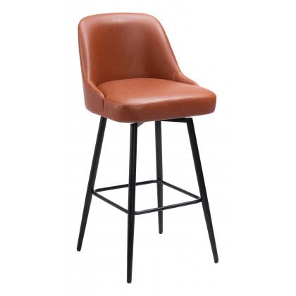 ZUO Keppel Swivel Barstool - Brown