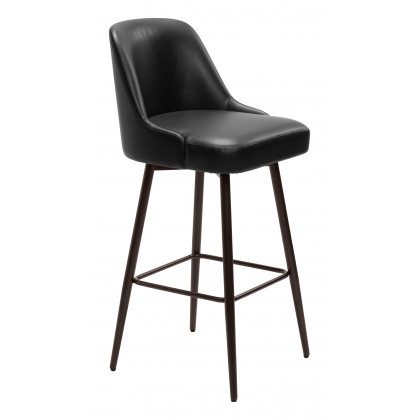ZUO Keppel Swivel Barstool - Black/Bronze