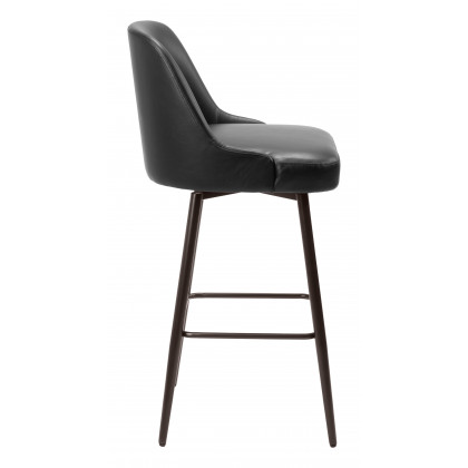 ZUO Keppel Swivel Barstool - Black/Bronze