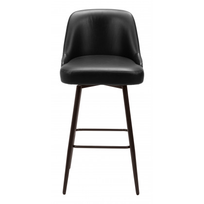 ZUO Keppel Swivel Barstool - Black/Bronze