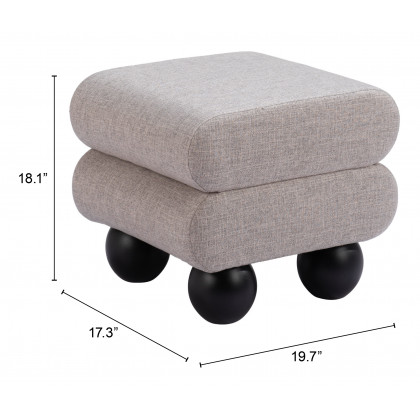 ZUO - Davao Ottoman in Gray