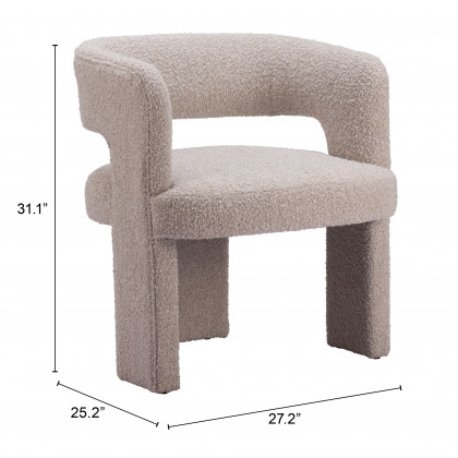 ZUO - Java Accent Chair in Sandy Beige