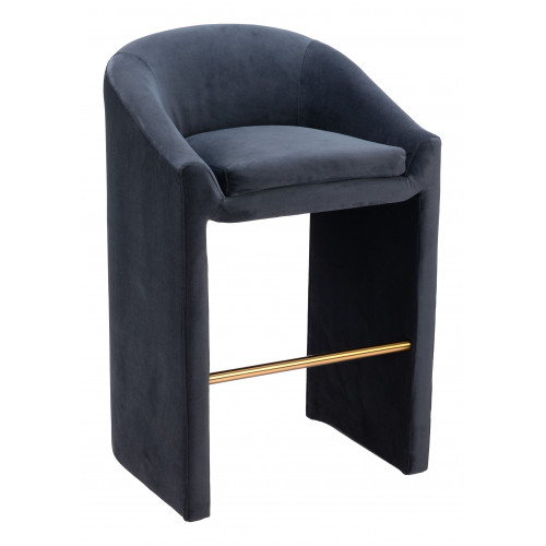 ZUO - Emas Barstool in Midnight Gray