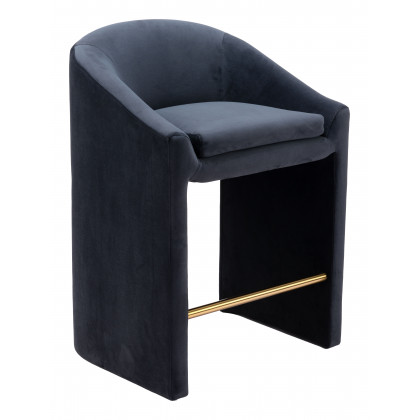 ZUO - Emas Counter Stool in Midnight Gray