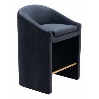 ZUO - Emas Counter Stool in Midnight Gray