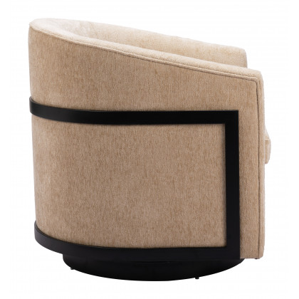 ZUO - Hanko Swivel Chair in Golden Beige
