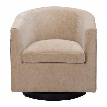 ZUO - Hanko Swivel Chair in Golden Beige