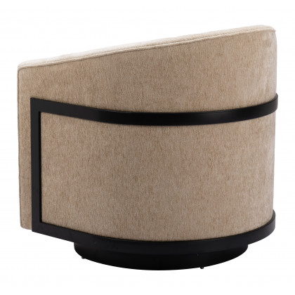 ZUO - Hanko Swivel Chair in Golden Beige