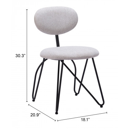 ZUO Novi Dining Chair (Set of 2) - Dove Gray