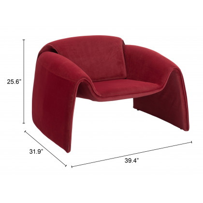 ZUO Horten Accent Chair - Red