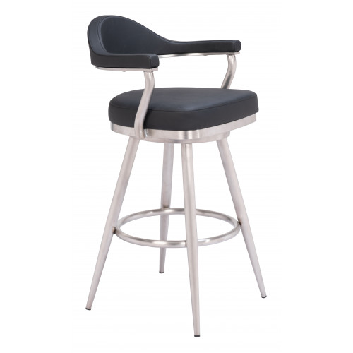 ZUO - Vagur Swivel Barstool in Black