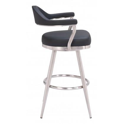 ZUO - Vagur Swivel Barstool in Black