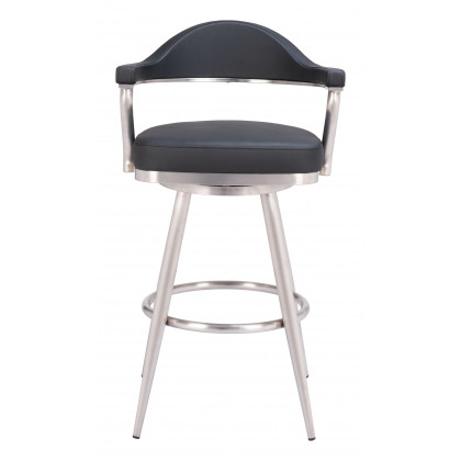 ZUO - Vagur Swivel Barstool in Black