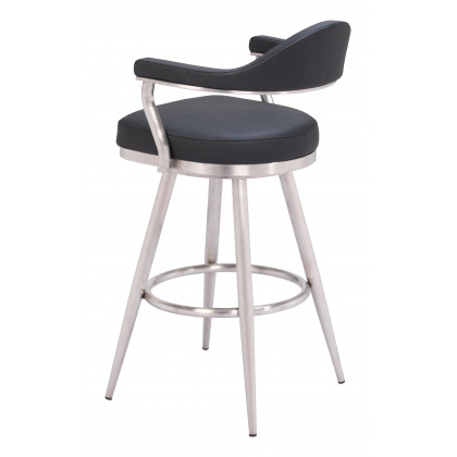 ZUO - Vagur Swivel Barstool in Black