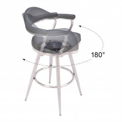 ZUO - Vagur Swivel Barstool in Black