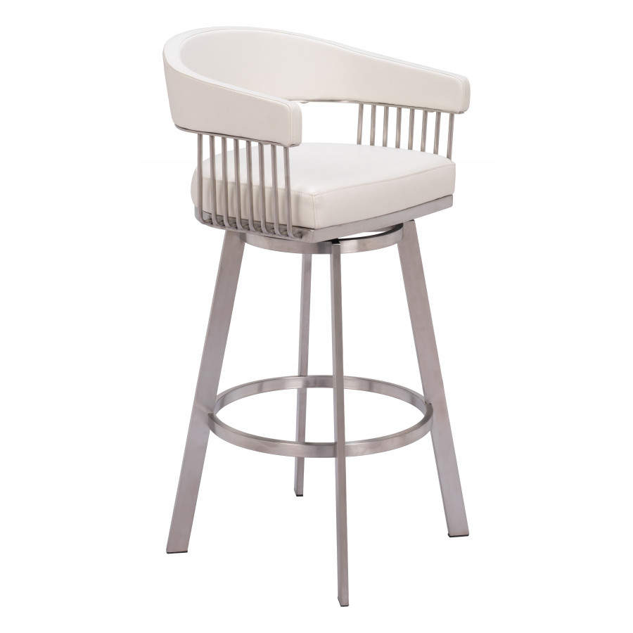 ZUO - Bantry Swivel Barstool in White