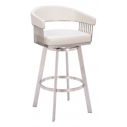 ZUO - Bantry Swivel Barstool in White