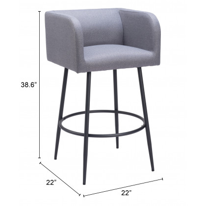 ZUO Horbat Barstool (Set of 2) - Gray