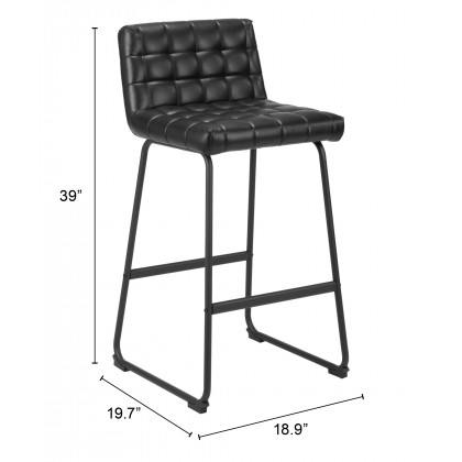 ZUO Pago Barstool (Set of 2) - Black