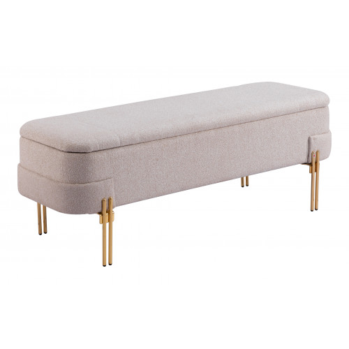 ZUO - Lebreton Storage Bench in Oatmeal Beige