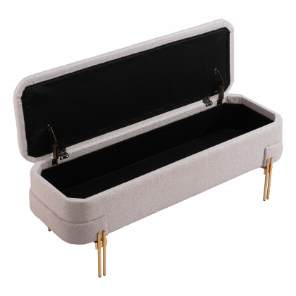 ZUO - Lebreton Storage Bench in Oatmeal Beige