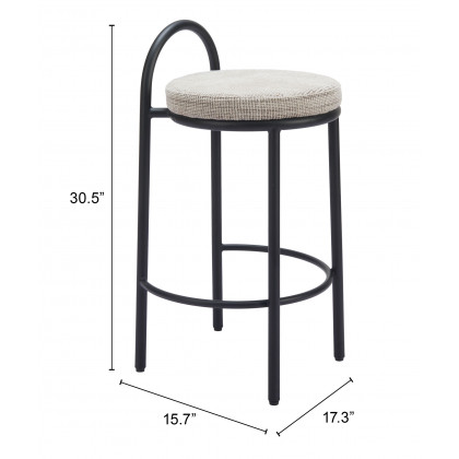 ZUO - Sisal Counter Stool (Set of 2) in Beige Tweed