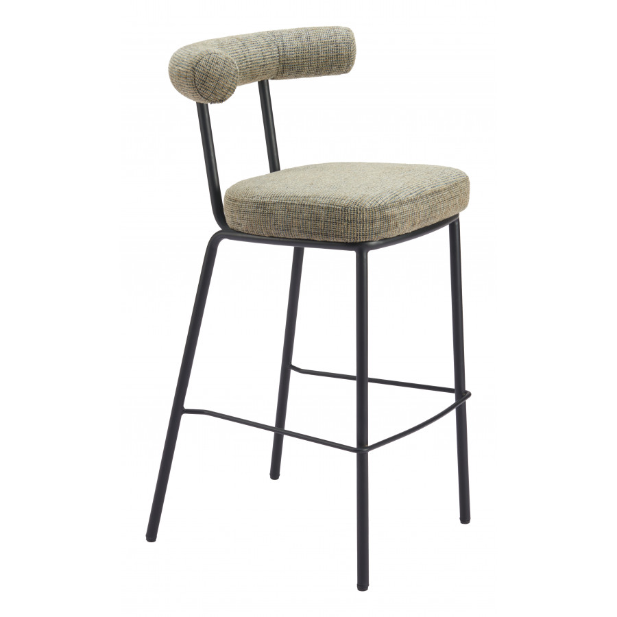 ZUO - Kede Barstool in Green Tweed