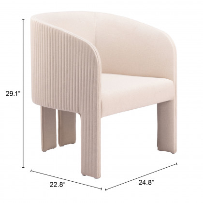 ZUO Hull Accent Chair - Beige