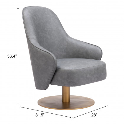 ZUO Withby Accent Chair - Gray