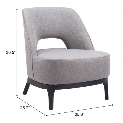 ZUO Mistley Accent Chair - Gray