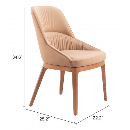 ZUO Ayr Dining Chair (Set of 2) - Tan