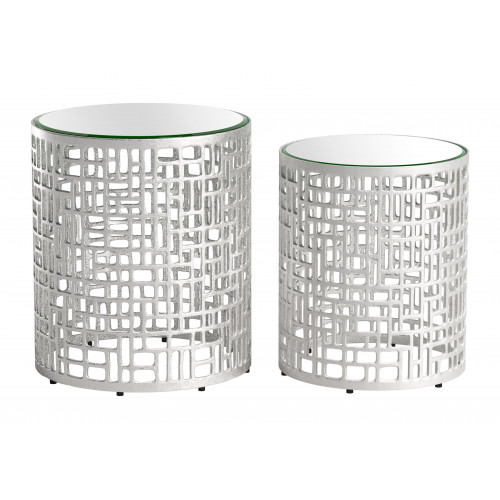 ZUO - Reden Side Table Set (2-Piece) in Silver