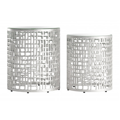 ZUO - Reden Side Table Set (2-Piece) in Silver