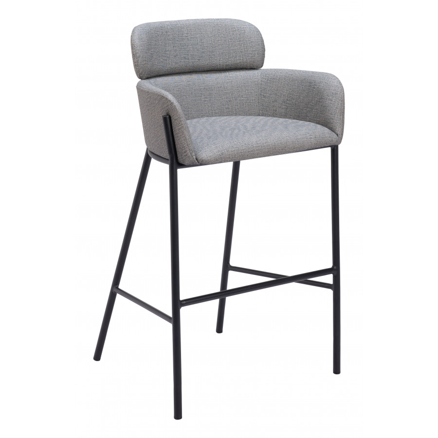 ZUO Bremor Barstool - Slate Gray