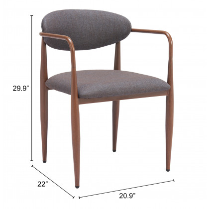 ZUO Zens Dining Chair (Set of 2) - Truffle Gray