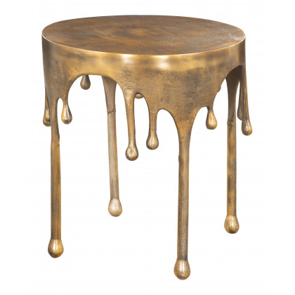 ZUO - Drip Side Table in Antique Brass