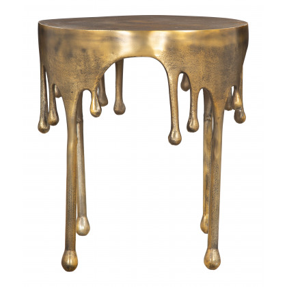 ZUO - Drip Side Table in Antique Brass